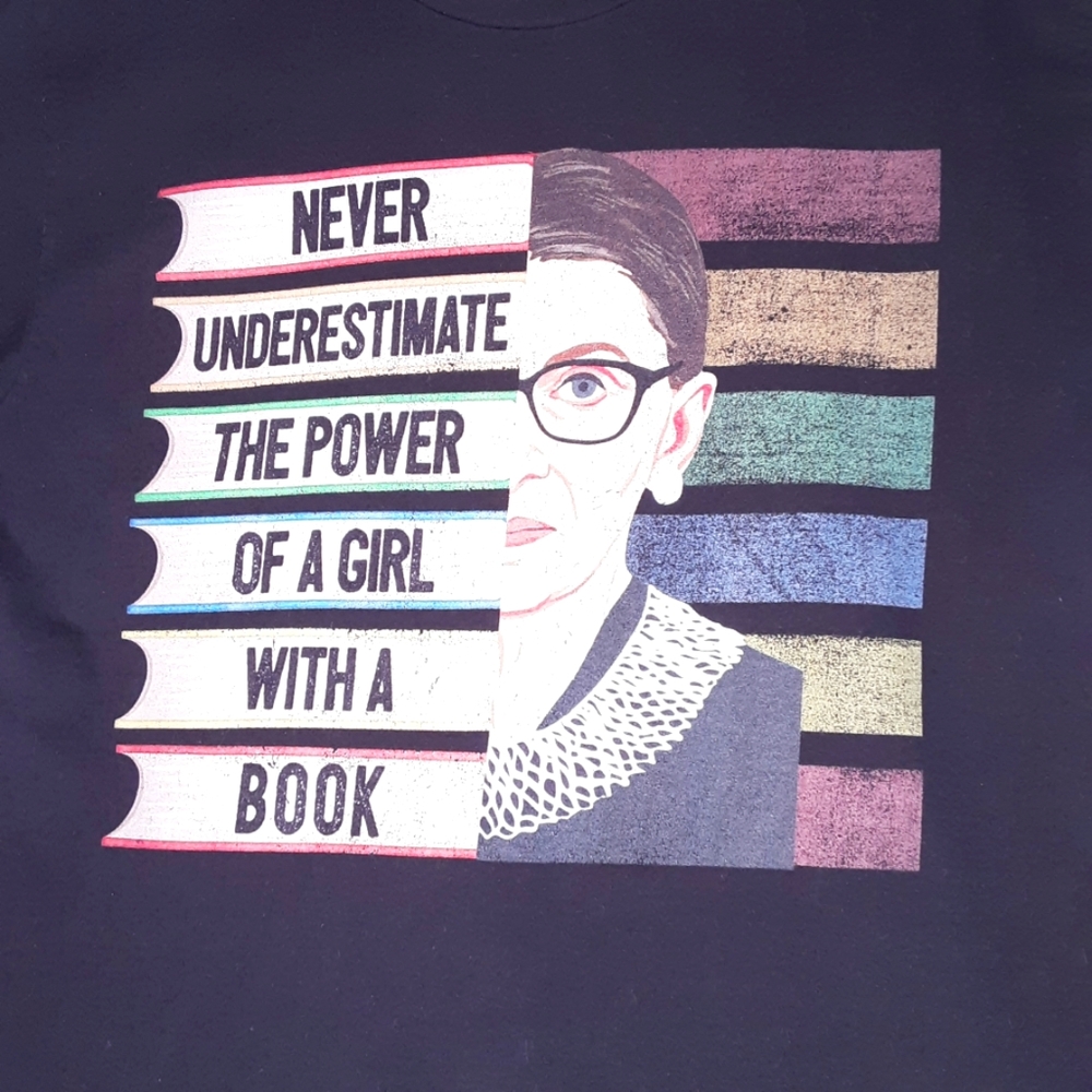💎Port & Company Tribute Ruth Bader Ginsburg Graphic Tee Shirt Size Large